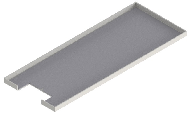 Produktbild UBK 201 125  -  Deckel für Bürstenauslass zu UBK 200 mit Kante geschlossen, für 12mm Vertiefung