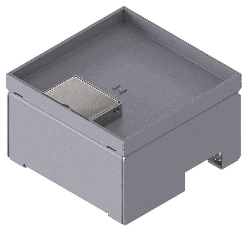 Produktbild UBD 160 155  -  Unterflur-Bodendose UBD 160 inkl. Deckel mit Kante, 15mm Vertiefung und 1 Schnurauslass