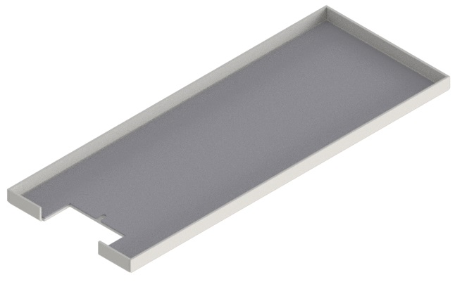 Produktbild UBK 201 155  -  Deckel für Bürstenauslass zu UBK 200 mit Kante geschlossen, für 15mm Vertiefung