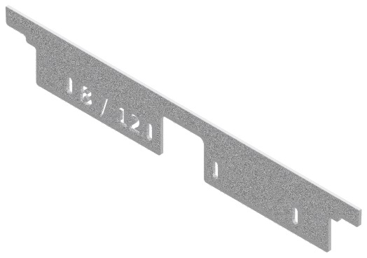 Produktbild UBK 300 008 - Unterflur-Bodenkanal UBK 300 Endstück-Kante für 8 und 12mm Vertiefung