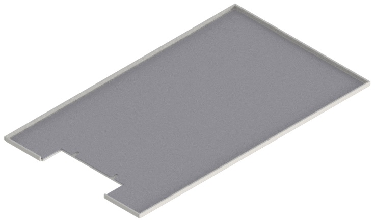 Produktbild UBK 301 055  -  Deckel für Bürstenauslass zu UBK 300 mit Kante geschlossen, für 5mm Vertiefung