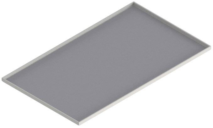 Produktbild UBK 301 081  -  Blind-Deckel zu UBK 300 mit Kante geschlossen, für 8mm Vertiefung