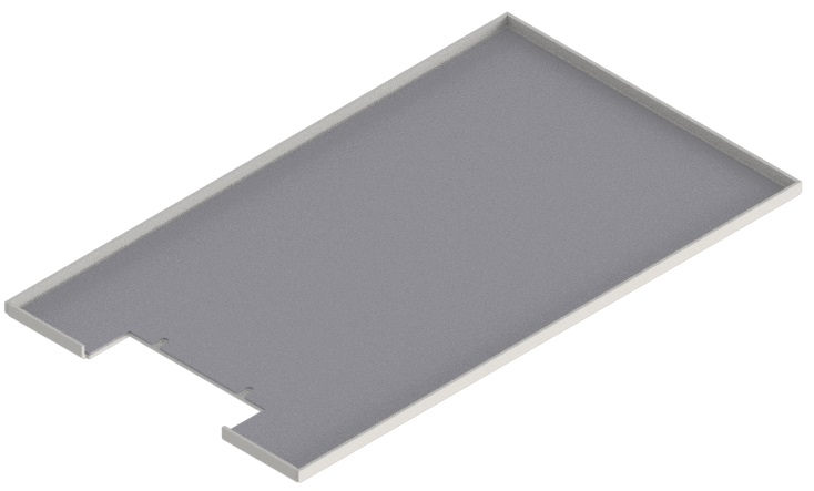 Produktbild UBK 301 085  -  Deckel für Bürstenauslass zu UBK 300 mit Kante geschlossen, für 8mm Vertiefung