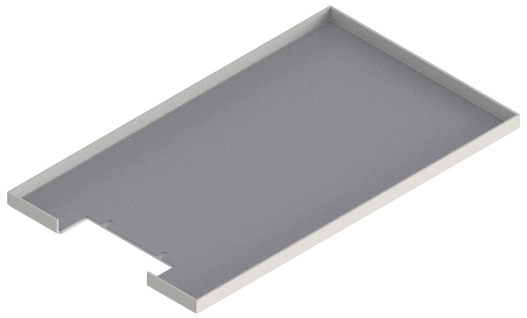 Produktbild UBK 301 155  -  Deckel für Bürstenauslass zu UBK 300 mit Kante geschlossen, für 15mm Vertiefung