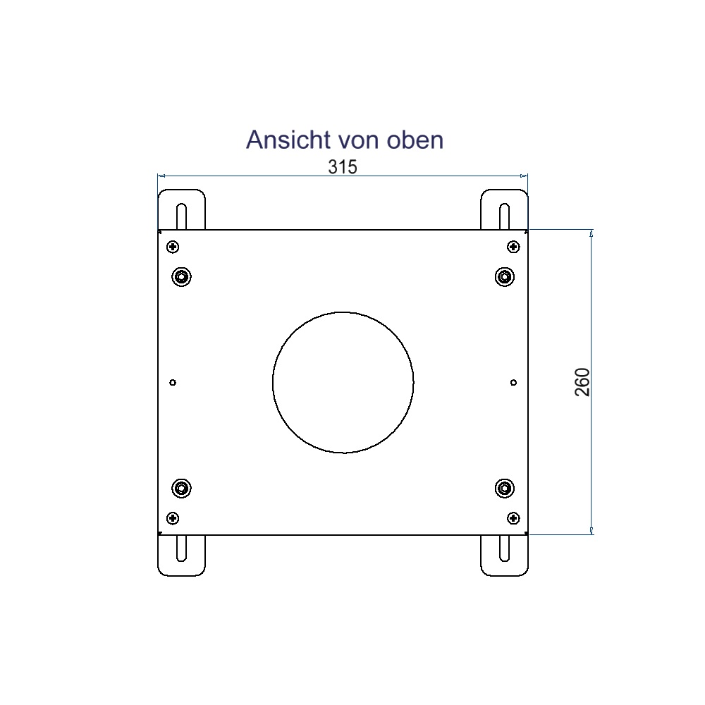 Produktbild UBD 160 210 - Aufstock-Rahmen aus SVZ inkl. 95mm Nivellierschrauben zu UBD 160 und 210