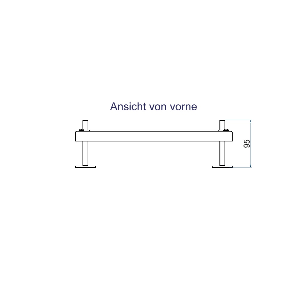 Produktbild UBD 160 210 - Aufstock-Rahmen aus SVZ inkl. 95mm Nivellierschrauben zu UBD 160 und 210