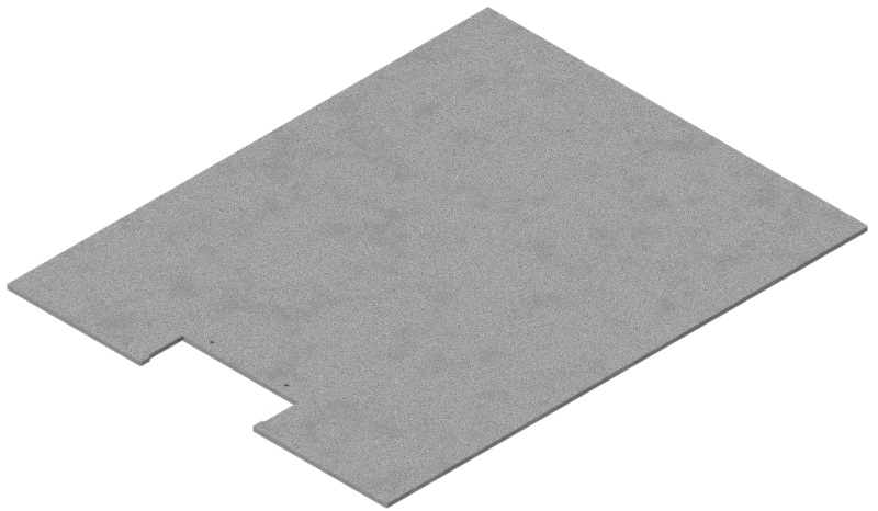 Produktbild UBK 401 002  -  Deckel flach mit Ausschnitt für Bürstenauslass zu UBK 400, für alle Belagshöhen