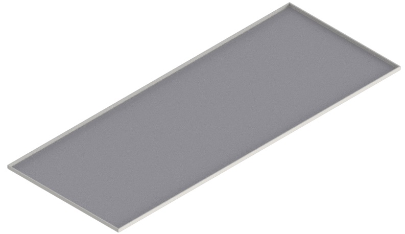 Produktbild UBK 401 083 - Blind-Deckel zu UBK 400 mit Kante geschlossen aus ALU 2.5mm, 8mm Vertiefung