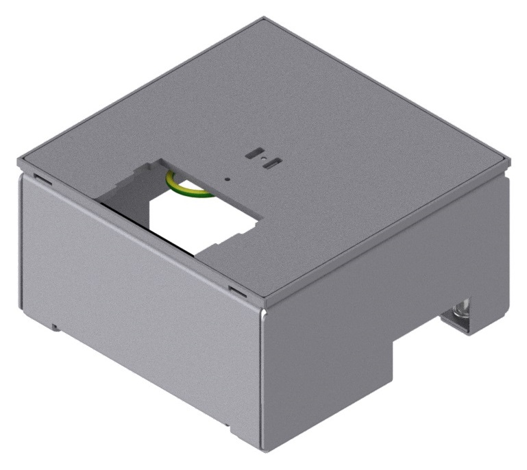 UBD 162 001  -  Unterflur-Bodendose UBD 160 inkl. belegtem Deckel aus 4mm SVZ, ohne Schutzkante, mit Ausschnitt