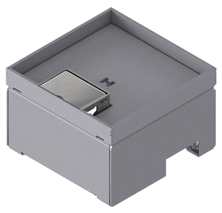 Produktbild UBD 162 161  -  Schwerlast-Unterflur-Bodendose UBD 160 inkl. Deckel mit Kante, 16mm Vertiefung und 1 Schnurauslass