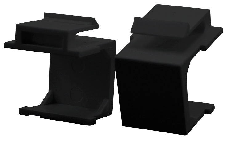 Produktbild MVT 200 129S  -  Keystone Modul Blind-Abdeckung, schwarz, Set(Preis) à 10 Stück