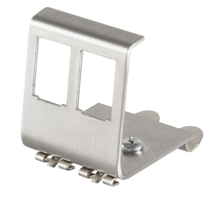 Produktbild MVT 200 181  -  Hutschienenhalter für zwei Keystone Module, Edelstahl