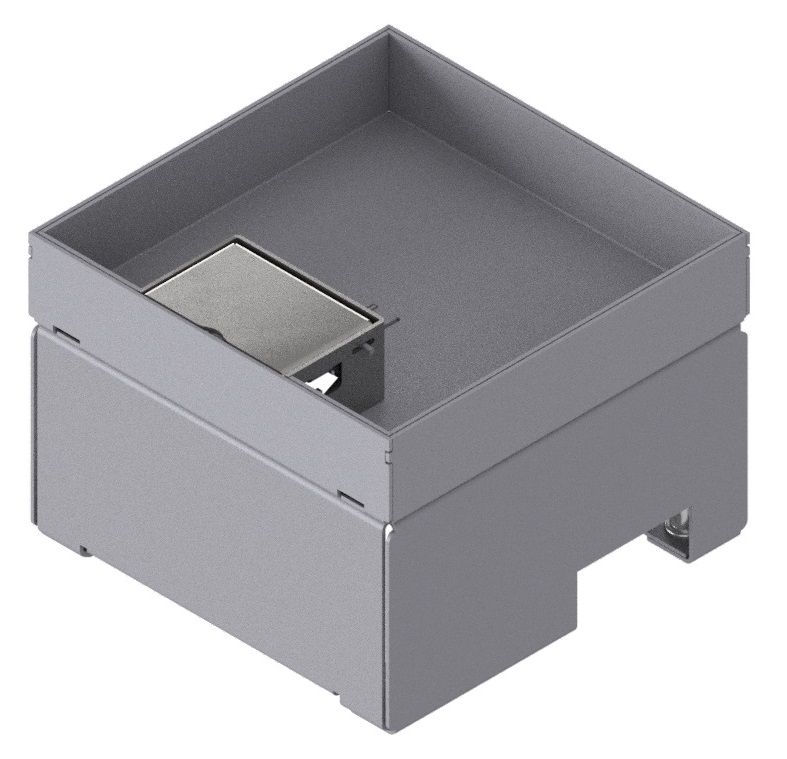 UBD 162 301  -  Unterflur-Bodendose UBD 160 inkl. Deckel mit Kante, 30mm Vertiefung und 1 Schnurauslass