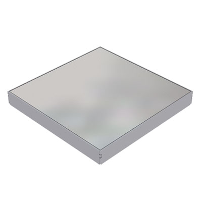 Produktbild DBK 160 000  -  Doppelboden-Auslass DBK 160 inkl. belegtem Blinddeckel aus Chromstahl, geschliffen