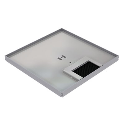 Produktbild DBK 160 051  -  Doppelboden-Auslass DBK 160 inkl. Deckel (SVZ), mit 5mm Vertiefung und 1 Bürstenauslass