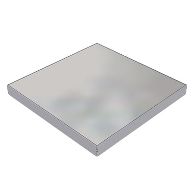 Produktbild DBK 210 000  -  Doppelboden-Auslass DBK 210 inkl. belegtem Blinddeckel aus Chromstahl, geschliffen