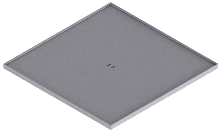 Produktbild DBK 320 050  -  Doppelboden-Auslass DBK 320 inkl. Blinddeckel (SVZ) mit 5mm Vertiefung