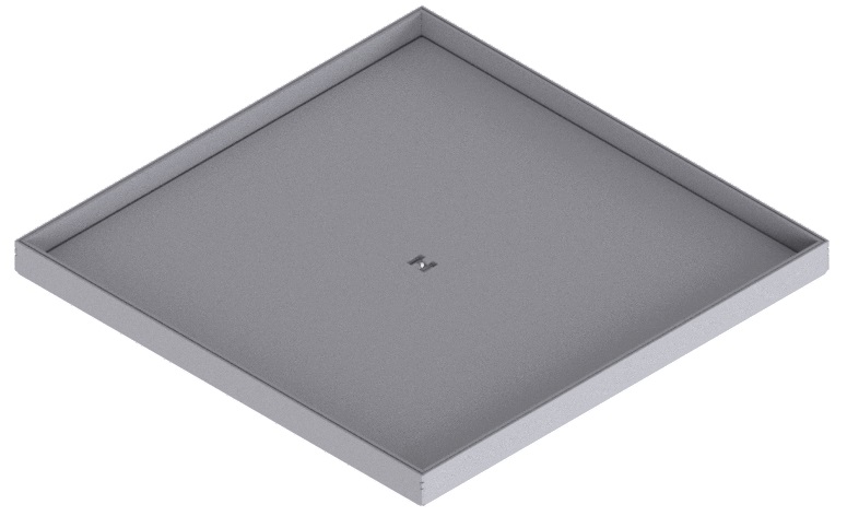 Produktbild DBK 320 150  -  Doppelboden-Auslass DBK 320 inkl. Blinddeckel mit Kante und 15mm Vertiefung