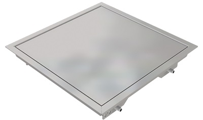 Produktbild DBR 210 000  -  Doppelboden-Auslass DBR 210 inkl. belegtem Blinddeckel aus Chromstahl, geschliffen, mit Rand