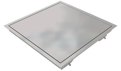 Produktbild DBR 260 000  -  Doppelboden-Auslass DBR 260 inkl. belegtem Blinddeckel aus Chromstahl, geschliffen, und Rand