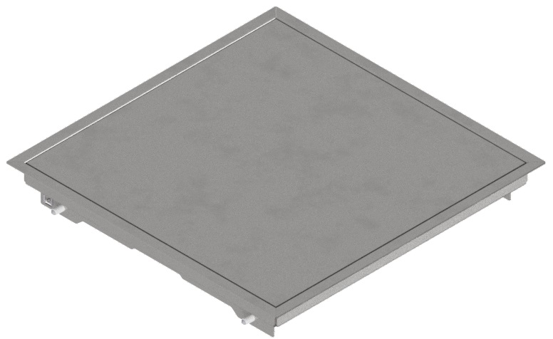 Produktbild DBR 320 000  -  Doppelboden-Auslass DBR 320 inkl. belegtem Blinddeckel aus Chromstahl, geschliffen, mit Rand