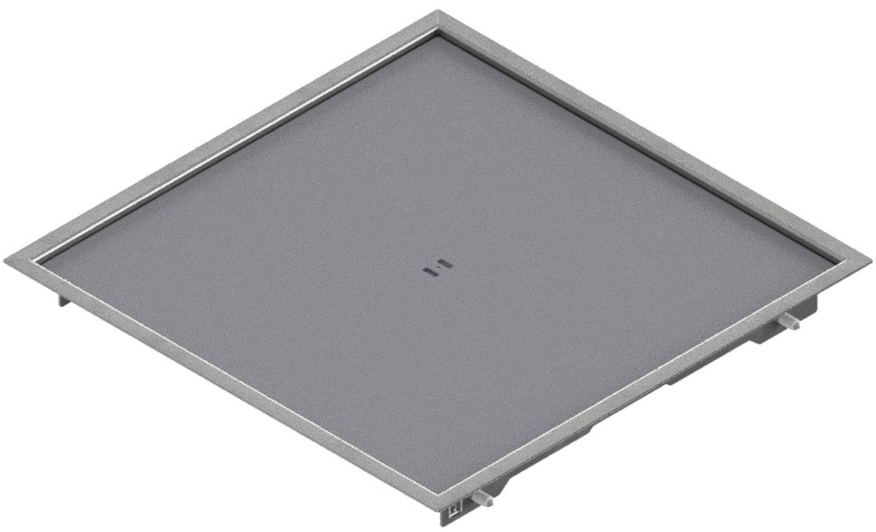 Produktbild DBR 320 050  -  Doppelboden-Auslass DBR 320 inkl. Blinddeckel (SVZ) mit Rand und 5mm Vertiefung