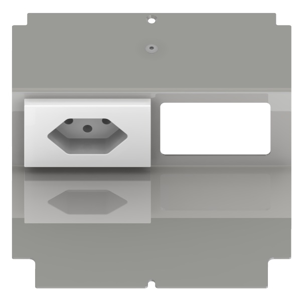 Produktbild UBD 165 176 - Steckdoseneinsatz für 2 FLF, leer, mit 1x T13, weiss