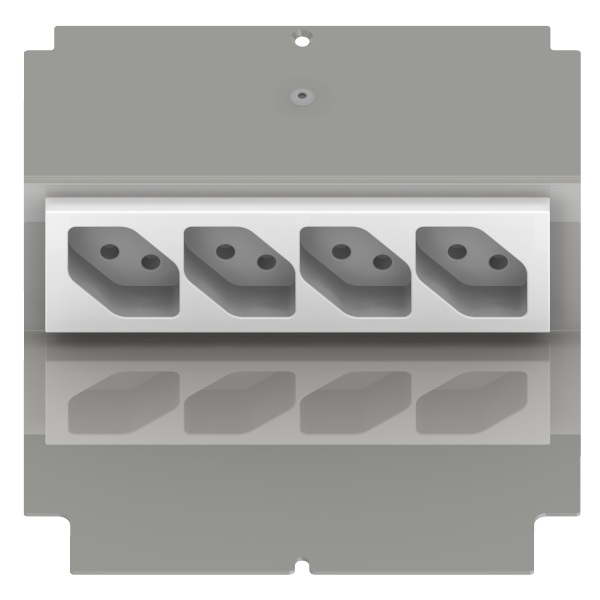Produktbild UBD 165 179 - Steckdoseneinsatz für 2 FLF, leer, mit 1x 4xT13, weiss