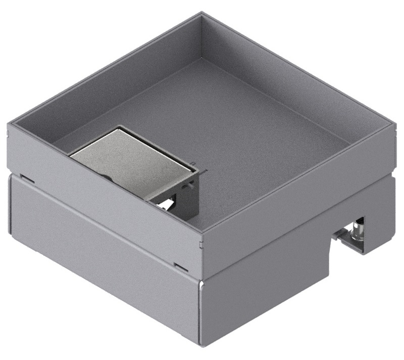 UBD 167 301 - Unterflur-Bodendose UBD 160 small inkl. Deckel mit Kante, 30mm Vertiefung und 1 Schnurauslass