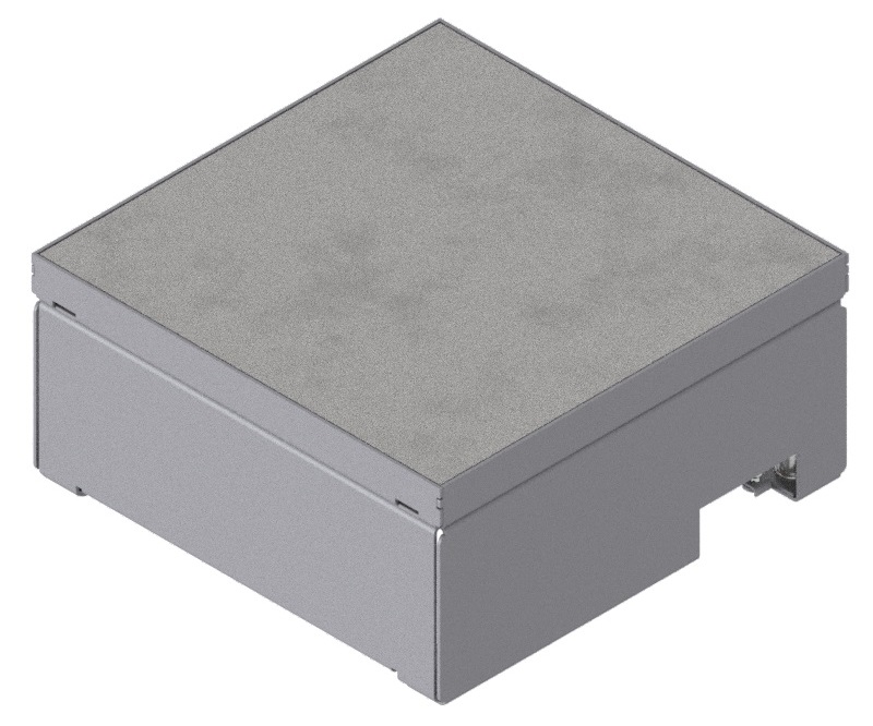 Produktbild UBD 210 202  -  Unterflur-Bodendose UBD 210 inkl. belegtem Blinddeckel aus Chromstahl, geschliffen