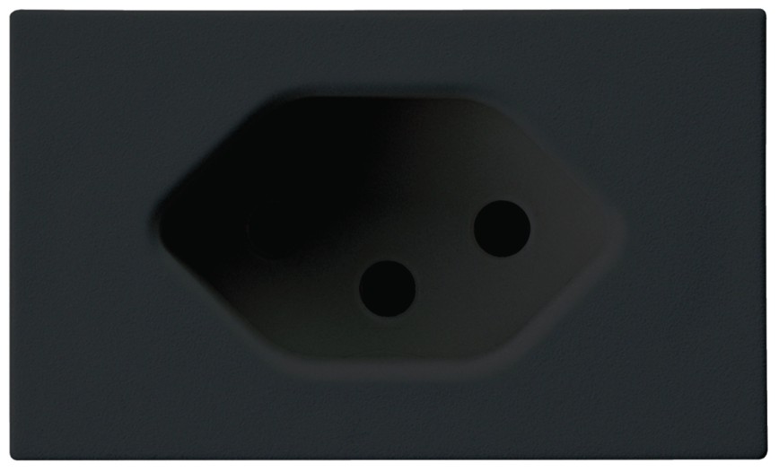 Produktbild FLF 113 102 - FLF-Steckdose 1xT13, schwarz mit Steckklemmen