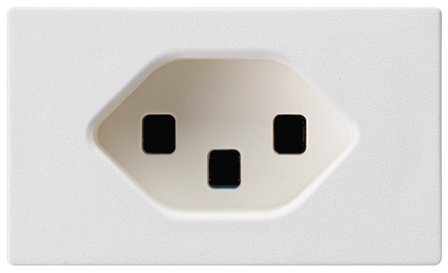 Produktbild FLF 123 101 - FLF-Steckdose 1xT23, weiss mit Steckklemmen