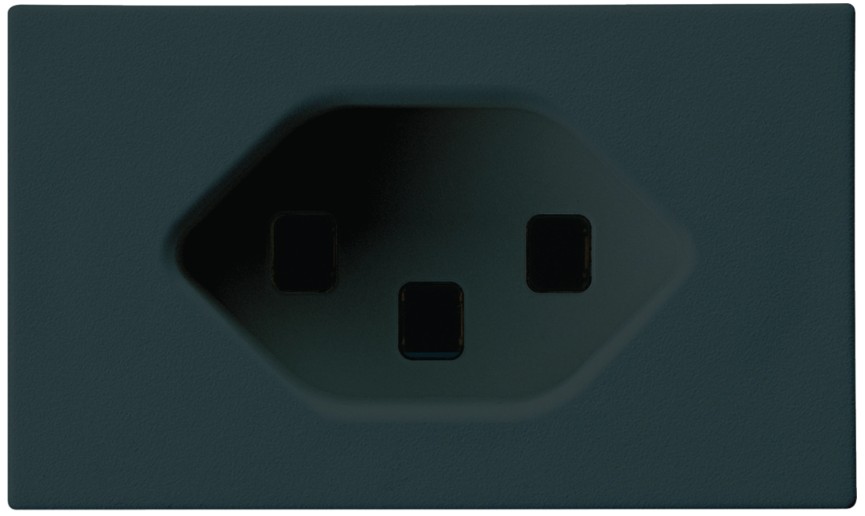 Produktbild FLF 123 102 - FLF-Steckdose 1xT23, schwarz mit Steckklemmen