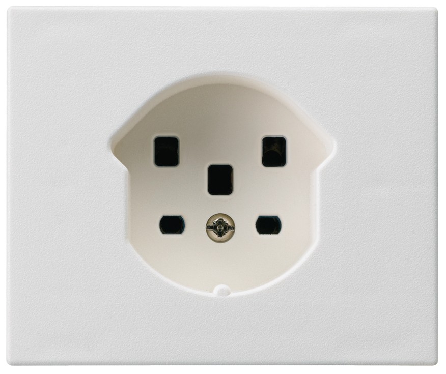 Produktbild FLF 125 101 - FLF-Steckdose T25, weiss mit Schraubklemmen