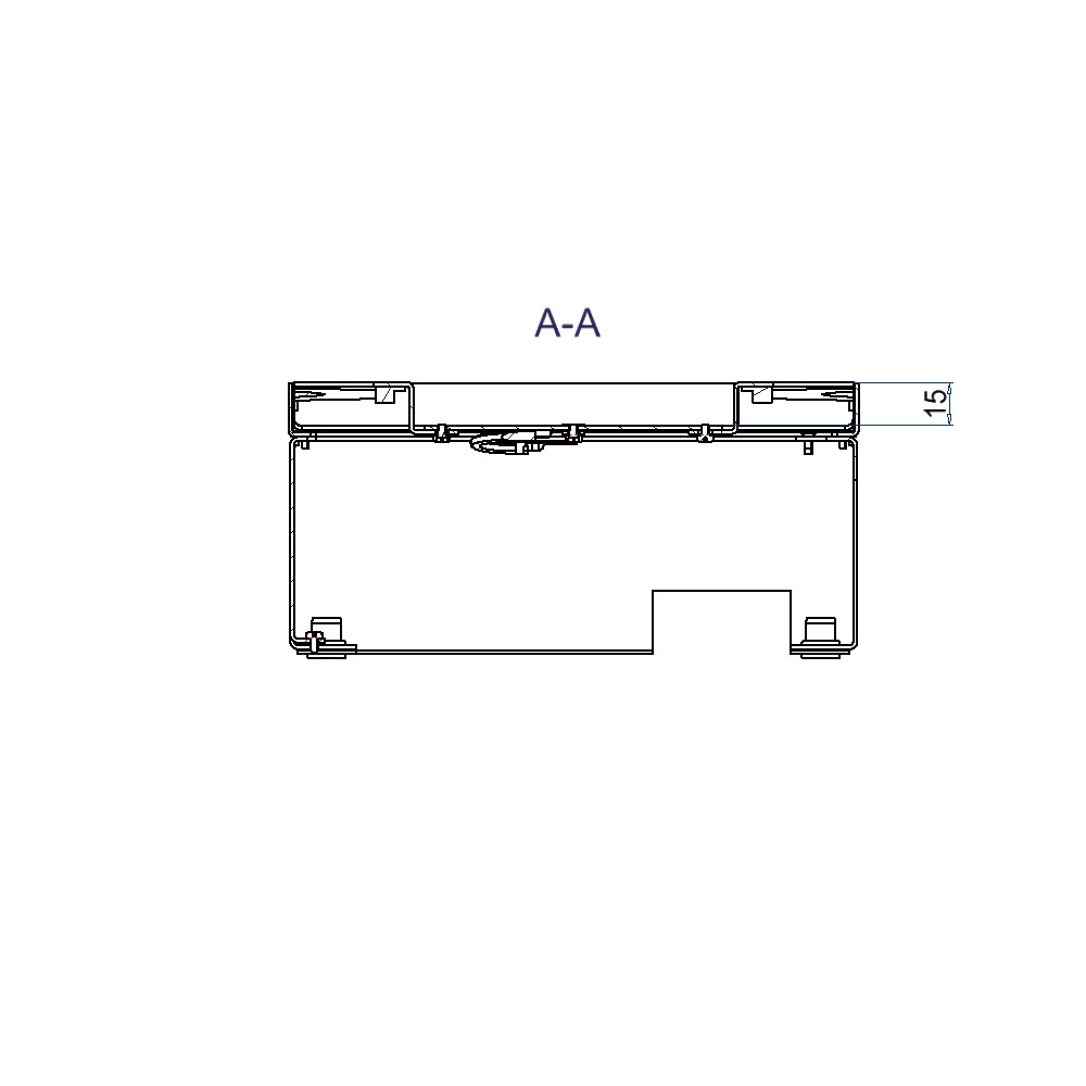 Produktbild UBD 210 212 - Unterflur-Bodendose UBD 210 inkl. Deckel mit Kante, 15mm Vertiefung und 2 Bürstenauslässe