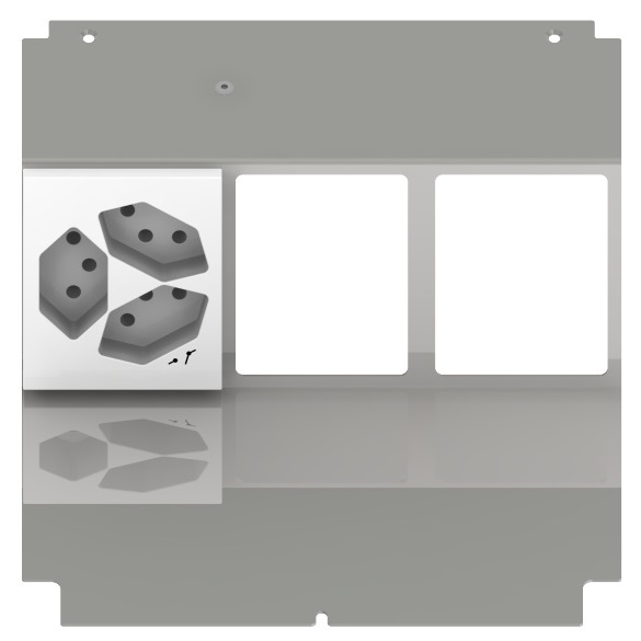 Produktbild UBD 210 218  -  Steckdoseneinsatz für 6 FLF, leer, mit 1x 3xT13/s, weiss