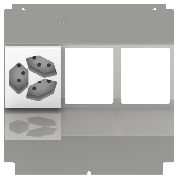 Produktbild UBD 210 220  -  Steckdoseneinsatz für 6 FLF, leer, mit 1x 3xT13, weiss