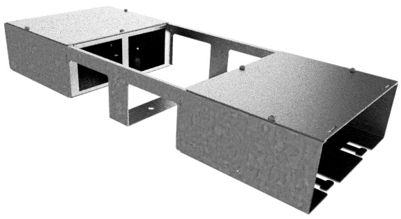 Produktbild DBV 200 400  -  Doppelbox DBV 200 für 2x4 FLF vertikal aus SVZ 1.25mm, leer