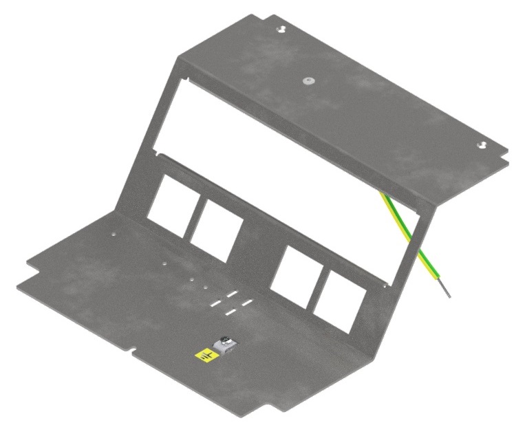 UBD 210 290  -  Steckdoseneinsatz mit 4x 45x45- und 4x MH-Ausschnitten, leer