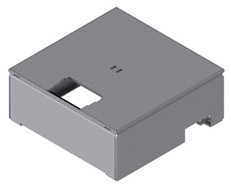 Produktbild UBD 212 001  -  Unterflur-Bodendose UBD 210 inkl. belegtem Deckel aus 4mm SVZ, ohne Schutzkante, mit Ausschnitt