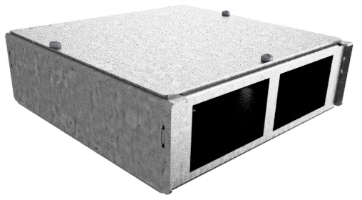 Produktbild DBH 100 201  -  Anschlussbox DBH 100 für 2 FLF horizontal aus SVZ, leer