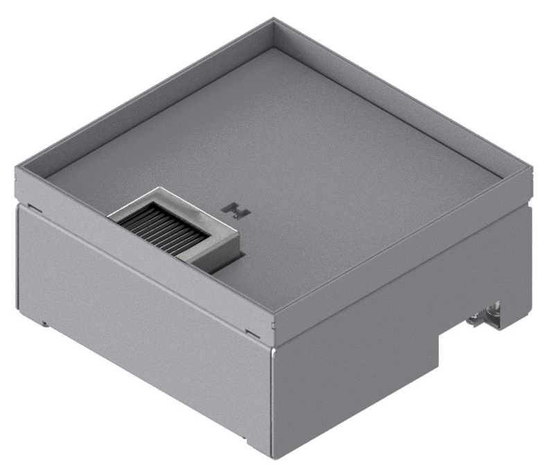 Produktbild UBD 212 162  -  Schwerlast-Unterflur-Bodendose UBD 210 inkl. Deckel mit Kante, 16mm Vertiefung und 1 Bürstenauslass