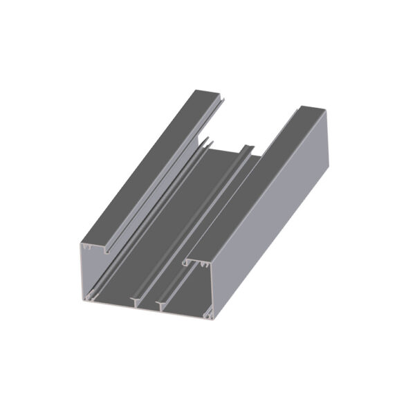 Produktbild BRA 060 130  -  Brüstungskanal BRA 60x130/80, Aluminium natureloxiert BRA-UT, Unterteil ohne Bodenlochung, mit DIN-Montagesc