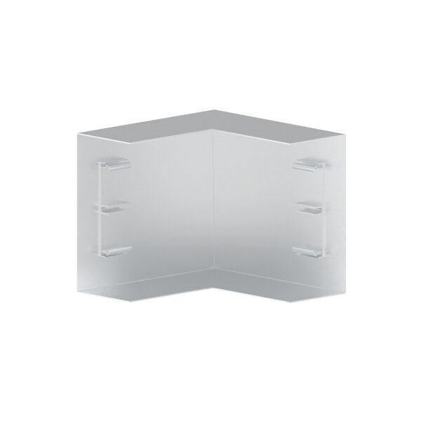 Produktbild BRA 060 134  -  Ausseneck zu Brüstungskanal BRA 60x130/80 BRA-AE, stossabdeckendes Haubenformteil, Schenkellänge = 180mm, Alumin