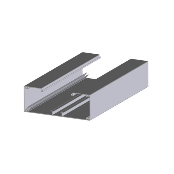 Produktbild BRA 060 170  -  Brüstungskanal BRA 60x170/80, Aluminium natureloxiert BRA-UT, Unterteil ohne Bodenlochung, mit DIN-Montagesc