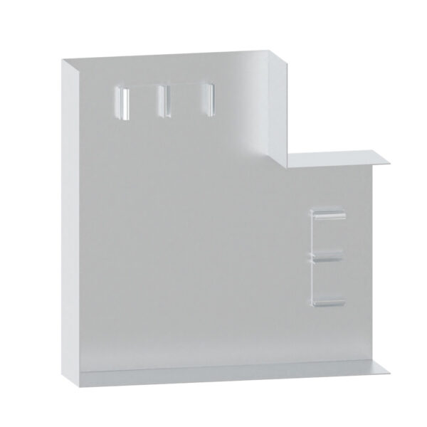 Produktbild BRA 060 178  -  Flachwinkel zu Brüstungskanal BRA 60x170/80 BRA-FW, stossabdeckendes Haubenformteil, Aluminium natureloxiert