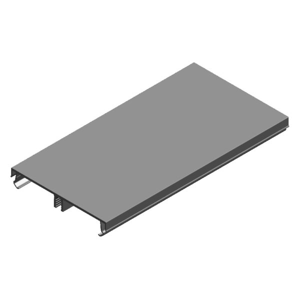 Produktbild BRA 080 131 -  Brüstungskanal Oberteil aus Aluminium natureloxiert, 80mm BRA-OT, Länge 1000mm