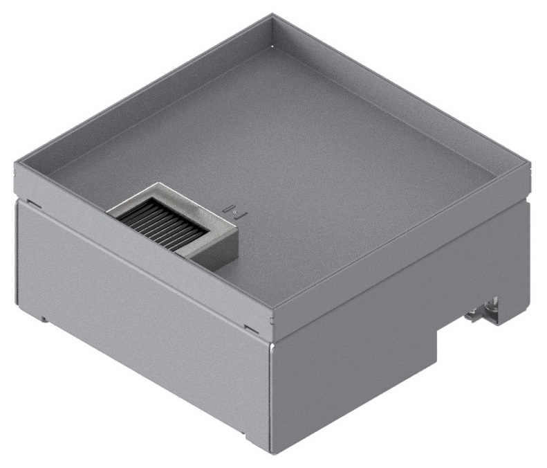 Produktbild UBD 212 202  -  Unterflur-Bodendose UBD 210 inkl. Deckel mit Kante, 20mm Vertiefung und 1 Bürstenauslass