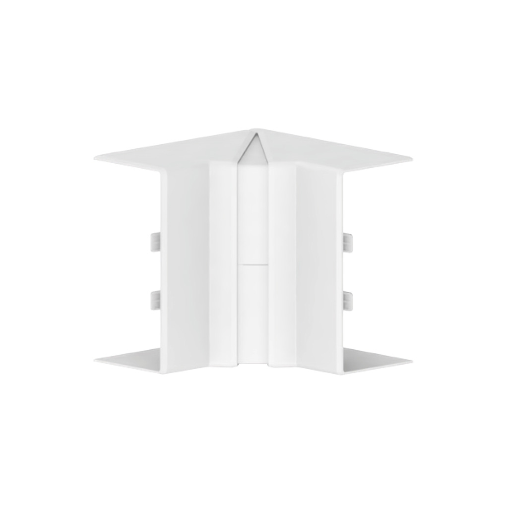 Produktbild BRK 060 134  -  Gelenk-Inneneck zu Brüstungskanal BR 60x130/80 BR-IEV, Verstellbereich +/- 10°, Kunststoff reinweiss RAL 9010