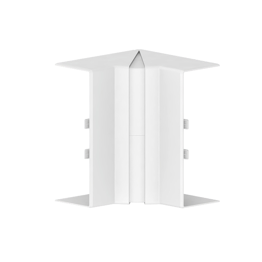Produktbild BRK 060 174  -  Gelenk-Inneneck zu Brüstungskanal BR 60x170/80 BR-IEV, Verstellbereich +/- 10°, Kunststoff reinweiss RAL 9010